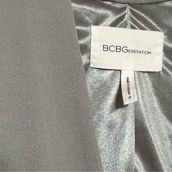 BCBGeneration Draped Blazer Grey Frost Small - Picture 3 of 3
